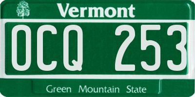 VT license plate OCQ253