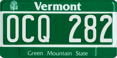 VT license plate OCQ282