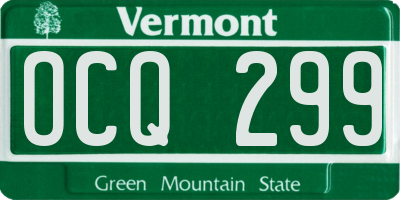 VT license plate OCQ299