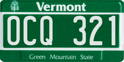 VT license plate OCQ321