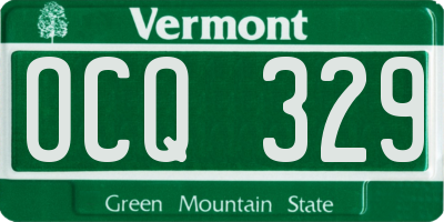VT license plate OCQ329