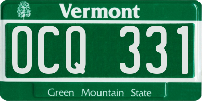 VT license plate OCQ331
