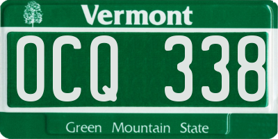 VT license plate OCQ338