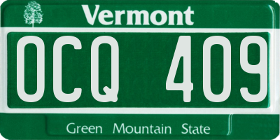 VT license plate OCQ409