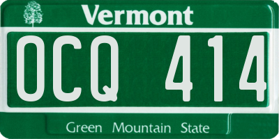 VT license plate OCQ414