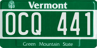 VT license plate OCQ441