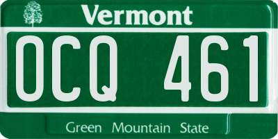 VT license plate OCQ461