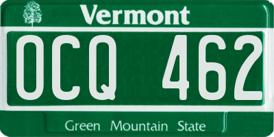 VT license plate OCQ462