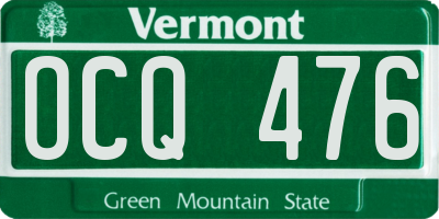 VT license plate OCQ476