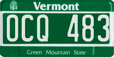 VT license plate OCQ483