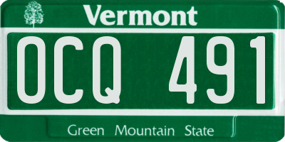 VT license plate OCQ491