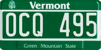 VT license plate OCQ495