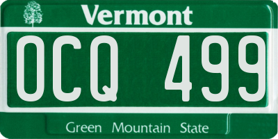 VT license plate OCQ499