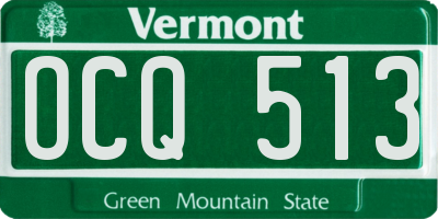 VT license plate OCQ513