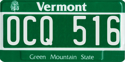 VT license plate OCQ516