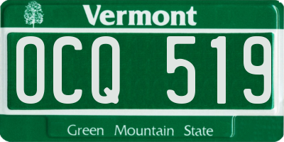 VT license plate OCQ519