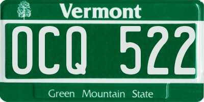 VT license plate OCQ522