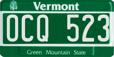 VT license plate OCQ523