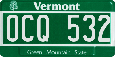 VT license plate OCQ532
