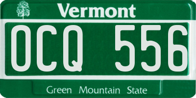 VT license plate OCQ556