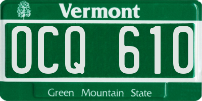 VT license plate OCQ610