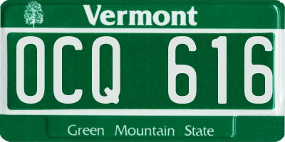 VT license plate OCQ616
