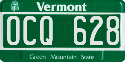 VT license plate OCQ628