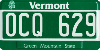 VT license plate OCQ629
