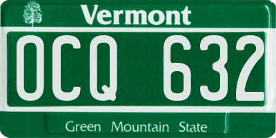VT license plate OCQ632