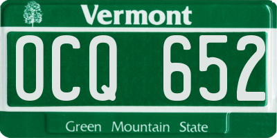 VT license plate OCQ652