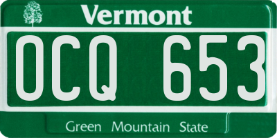 VT license plate OCQ653