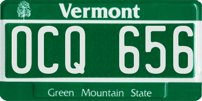 VT license plate OCQ656
