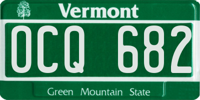 VT license plate OCQ682