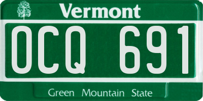 VT license plate OCQ691