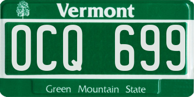 VT license plate OCQ699