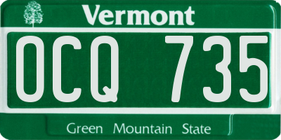 VT license plate OCQ735
