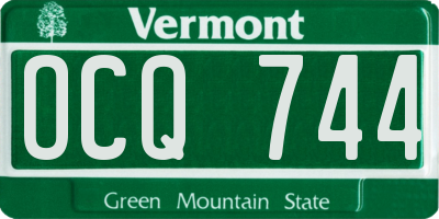 VT license plate OCQ744