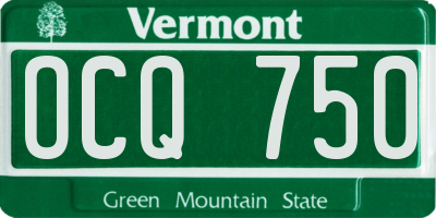 VT license plate OCQ750