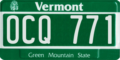 VT license plate OCQ771