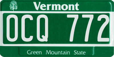 VT license plate OCQ772