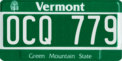 VT license plate OCQ779
