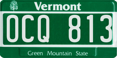 VT license plate OCQ813