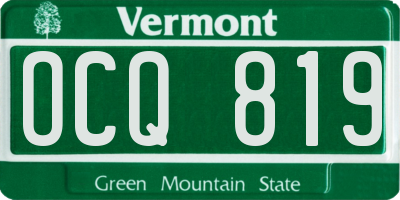 VT license plate OCQ819