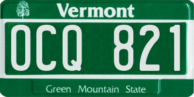 VT license plate OCQ821