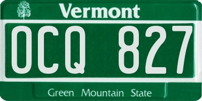 VT license plate OCQ827