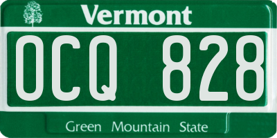 VT license plate OCQ828