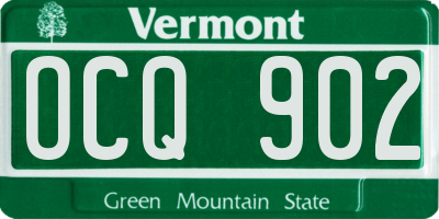 VT license plate OCQ902
