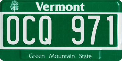 VT license plate OCQ971
