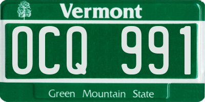 VT license plate OCQ991