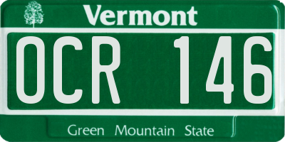 VT license plate OCR146